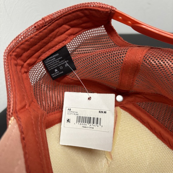 Altar'd State Smiley Face Trucker Hat Cap New NWT Dusty Rose Snapback‎ Unisex - Picture 6 of 6